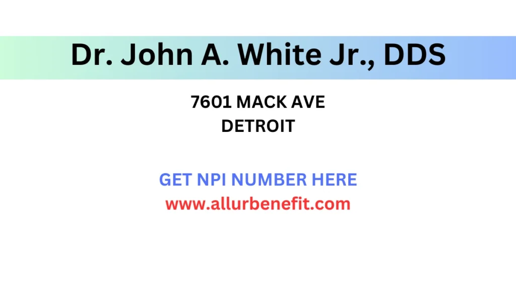 john white dentist npi number